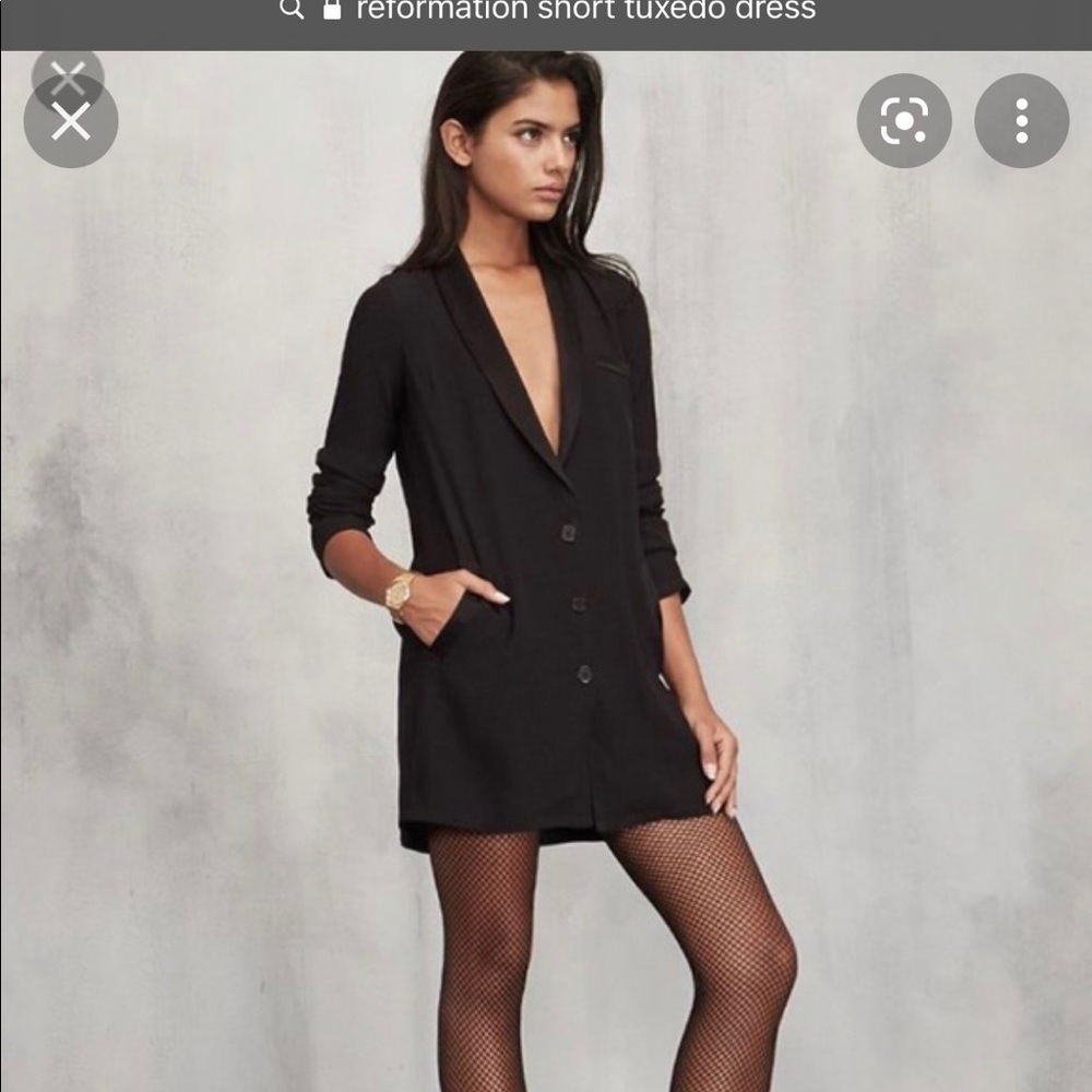 Reformation black tuxedo dress - like new